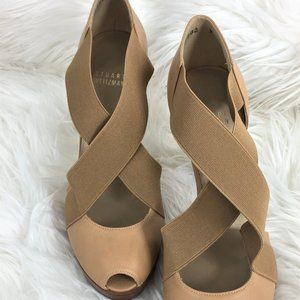 AUTHENTIC STUART WEITZMAN PLATFORM LEATHER HEELS